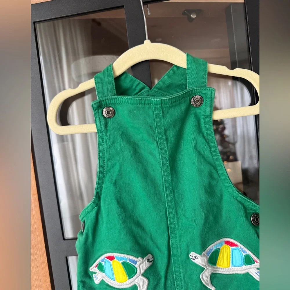 Baby Boden turtle applique overalls shortall romper mini toddler boy embroidered - Picture 5 of 6